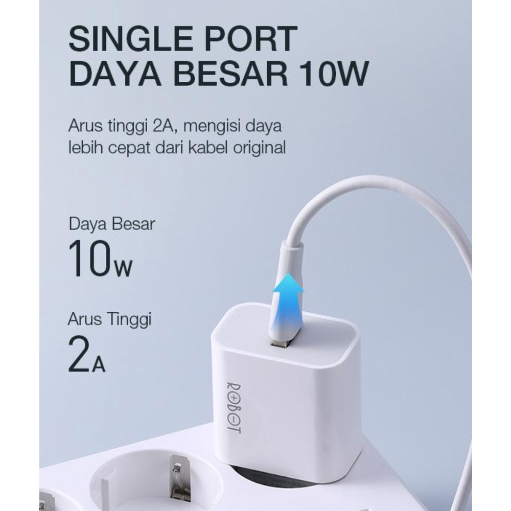 Batok Charger Robot 2,4A RT-K6 - RT-K8 Dual Port USB