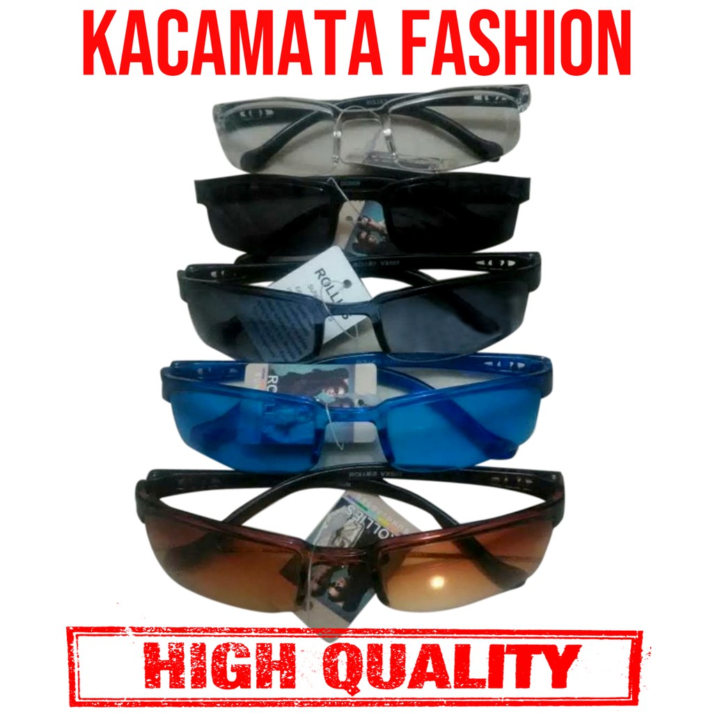 Kacamata Fashion Anti UV Kacamata Gaya Pria dan Wanita Sunglasses Unisex Kaca mata Normal