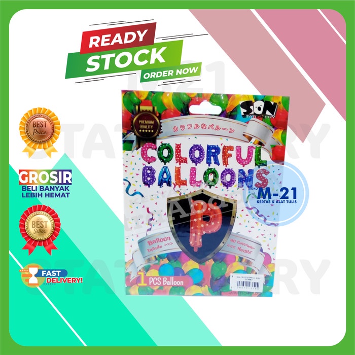 

BALON HURUF P WARNA ORANGE MOTIF BINTANG