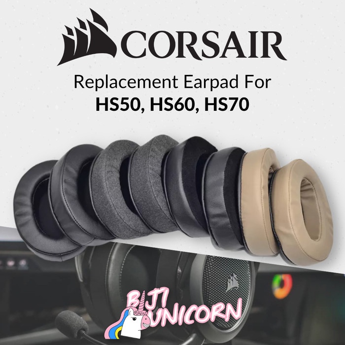 Earpad Earcup Ear Cushion Corsair HS50 HS60 HS70 HS 50 60 70 Busa Foam