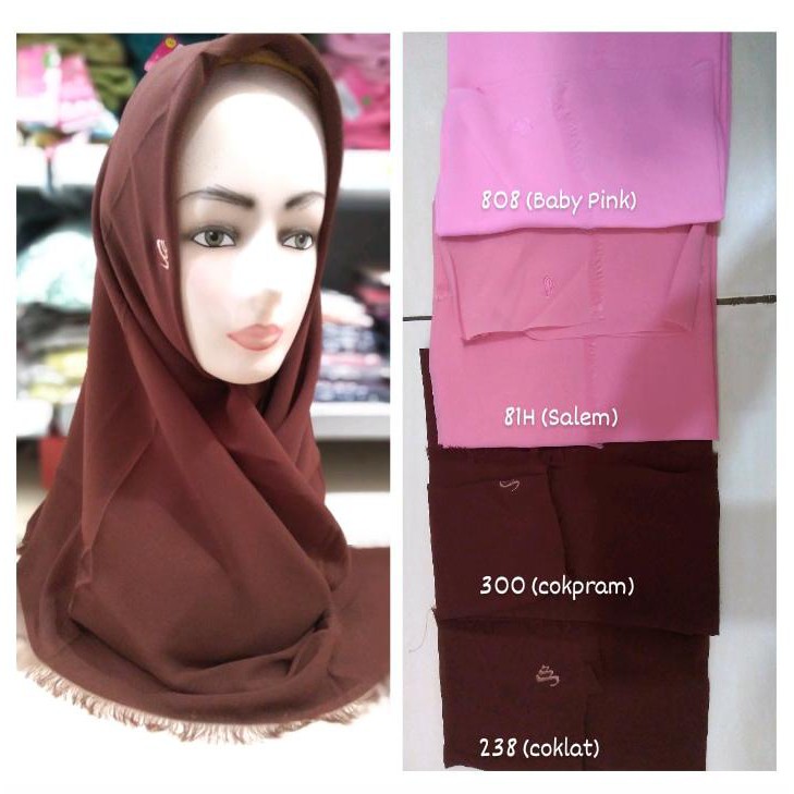 Kerudung Rabbani Segi Empat Rawis 2S Zahira Rawis Terabru Original
