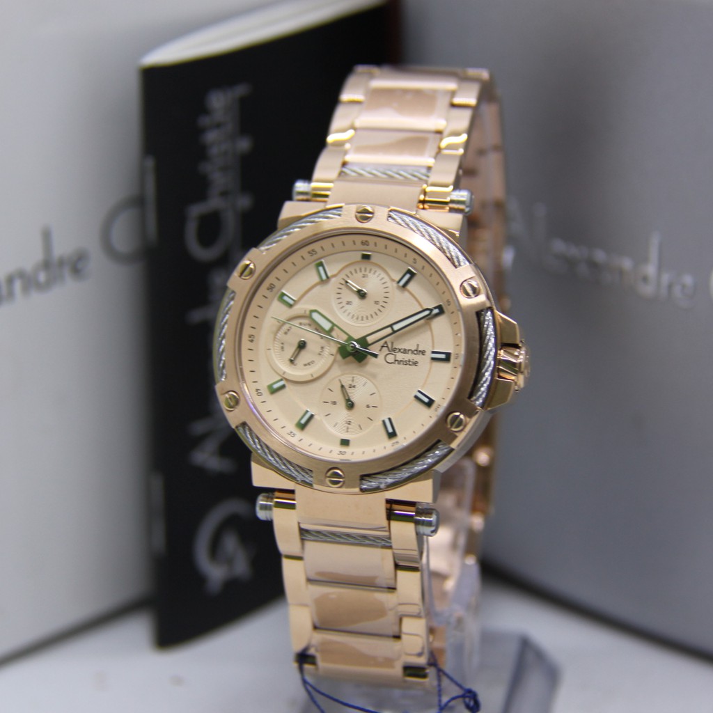 ALEXANDRE CHRISTIE 6561 WANITA ROSEGOLD ORIGINAL AC6561 AC 6561 JAM TANGAN CEWEK ARLOJI CEWEK