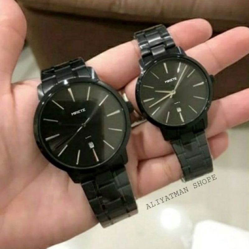 JAM Couple Terbaru  Pria/Wanita Unisex Fitur Tanggal Jam Tangan Import Mirete Original Tahan Air | Water Resistantce