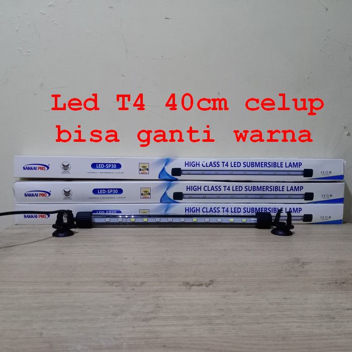 Lampu celup led T4 40cm (bisa ganti warna), led sp-40 sakkai pro