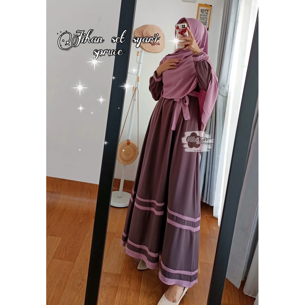 GAMIS JIHAN SET HIJAB ORI BY ATHATA EXCLUSIVE