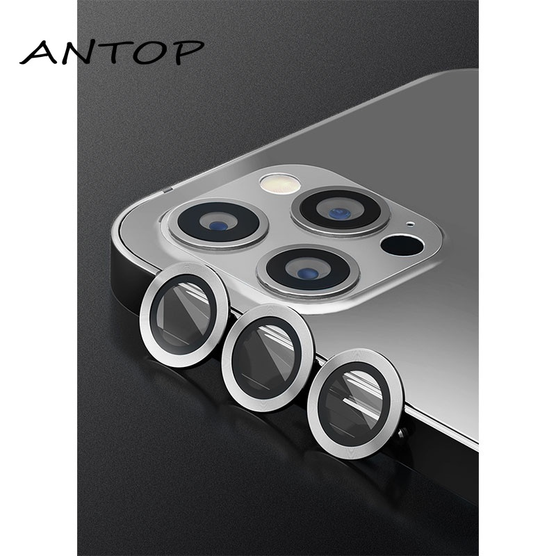 Tempered Glass Rear Camera Metal Ring Lens Protector IPhone 12 Mini / Pro / Promax ANTOP