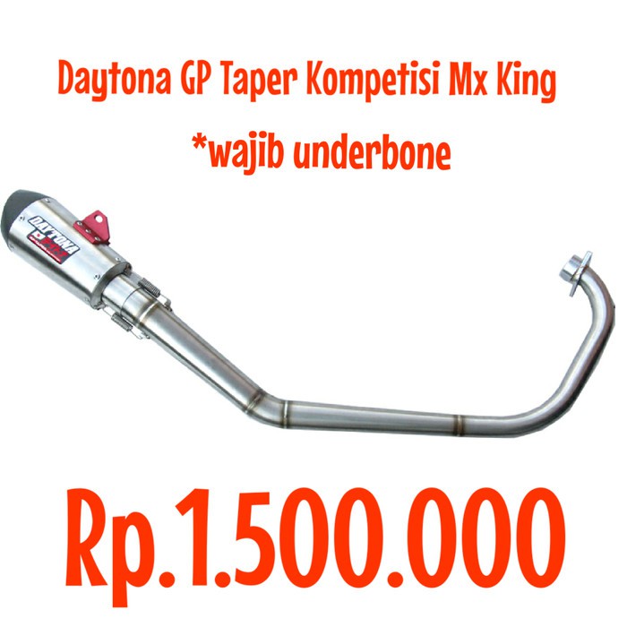 KNALPOT DAYTONA RACING GP TAPER SHORT MX KING 150 COMPETITION