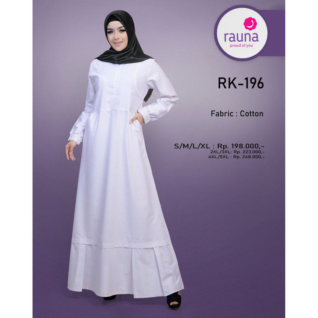 GAMIS TERBARU 2020 RAYNA RK-196 PUTIH