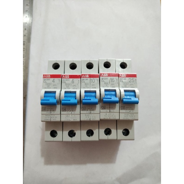 MCB ABB 4A - 6A - 10A - 16A - 20A - 25A BIRU PLN ORIGINAL