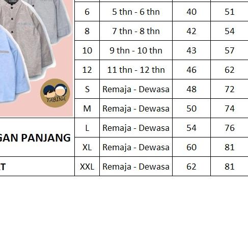 KEMKO KOKO ANAK (LENGAN PANJANG) OXSFORD TABINA, KOKO COUPLE AYAH DAN ANAK, KEMEJA KOKO, KOKO ANAK