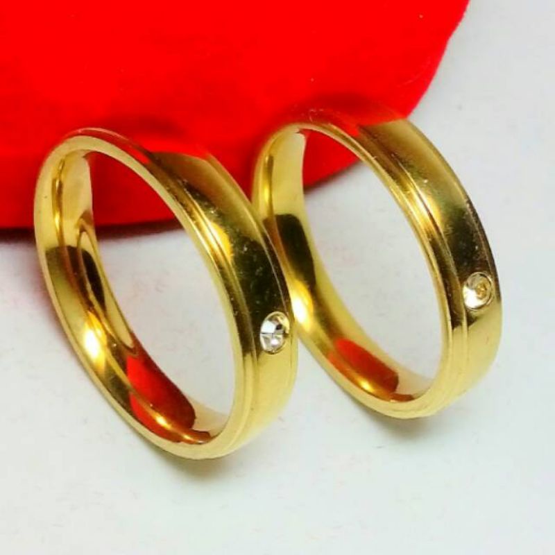 4s Grosir Solo || CINCIN TITANIUM GOLD STRIP PERMATA || CINCIN AKSESORIS FASHION PRIA DAN WANITA || CINCIN TUNANGAN || CINCIN COUPLE || CINCIN ANNIVESARY