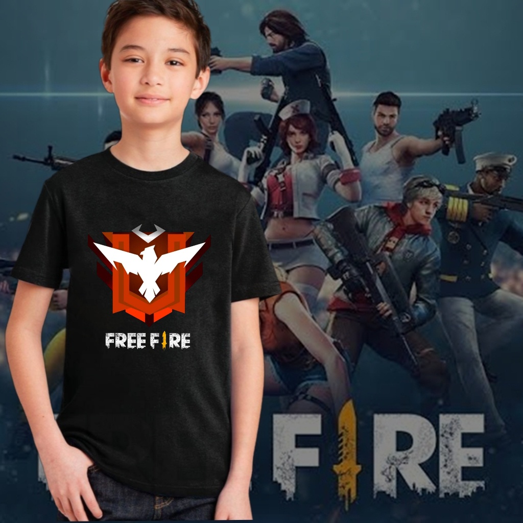 YVF - BAJU KAOS ANAK FF HEROIC RANK LOGO