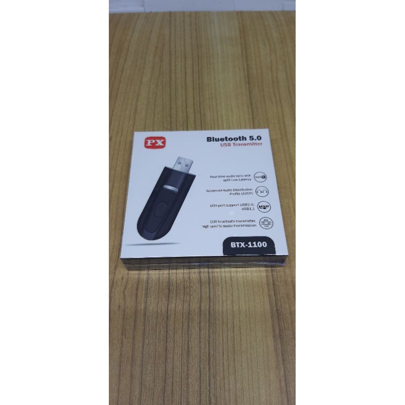 USB BLUETOOTH TRANSMITTER AUDIO 5.0 HD STEREO TANPA DRIVER PX BTX-1100