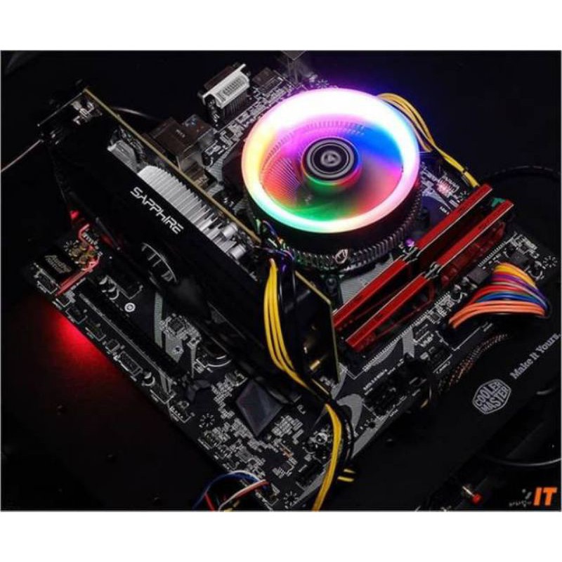 ALSEYE TBF 100 LUNA - CPU FAN COOLER SUPPORT INTEL &amp; AMD KIPAS LED