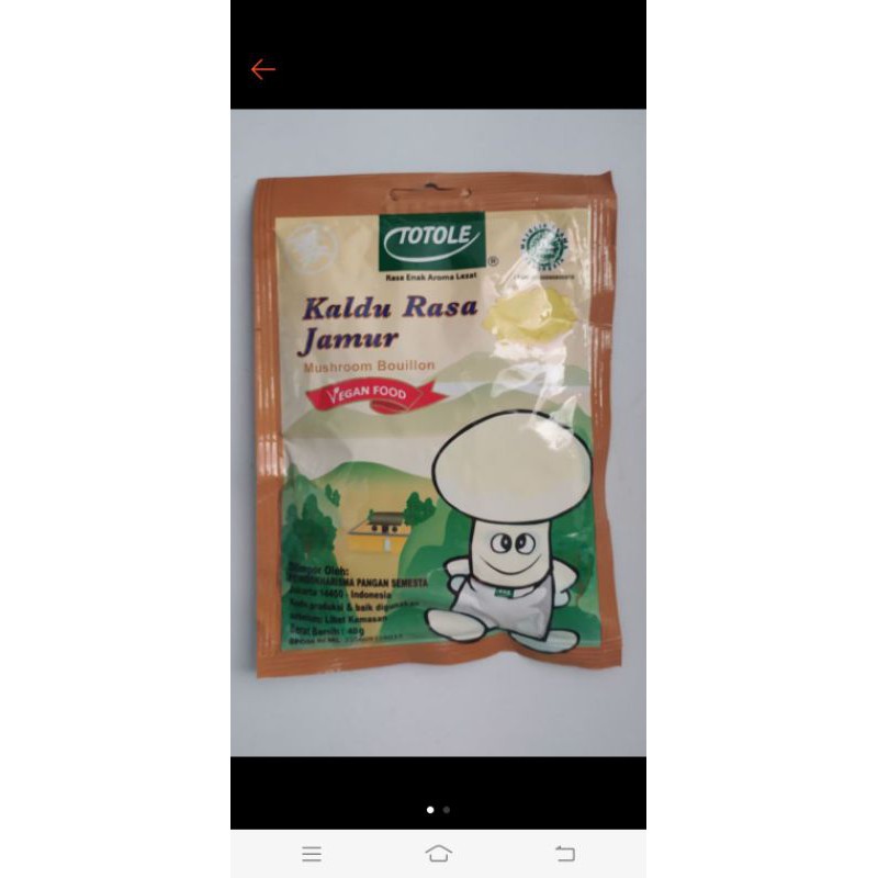 

totole kaldu jamur 40gr