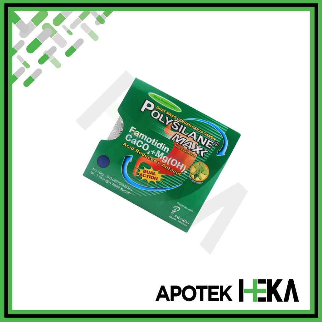 Polysilane Max Tablet Strip isi 4 Tablet - Obat Lambung (SEMARANG)