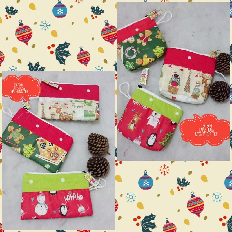 

hadiah natal, parcel natal, kado natal anak, tempat pensil, pouch lucu, souvenir ultah