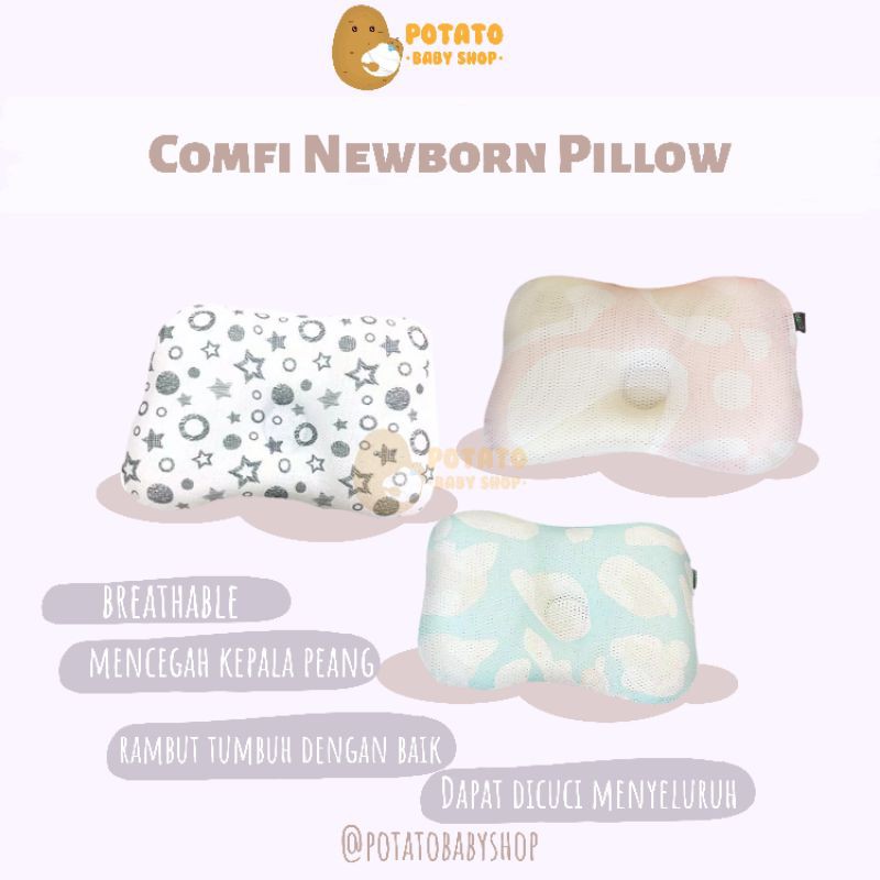 COMFI Newborn Breathing Pillow / bantal anti peang