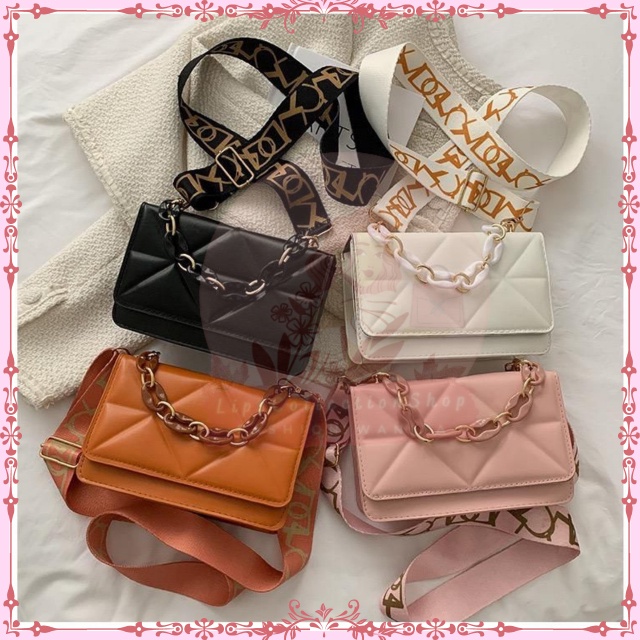 Tas Selempang Fashion Korea Import Zahra Tali Motif