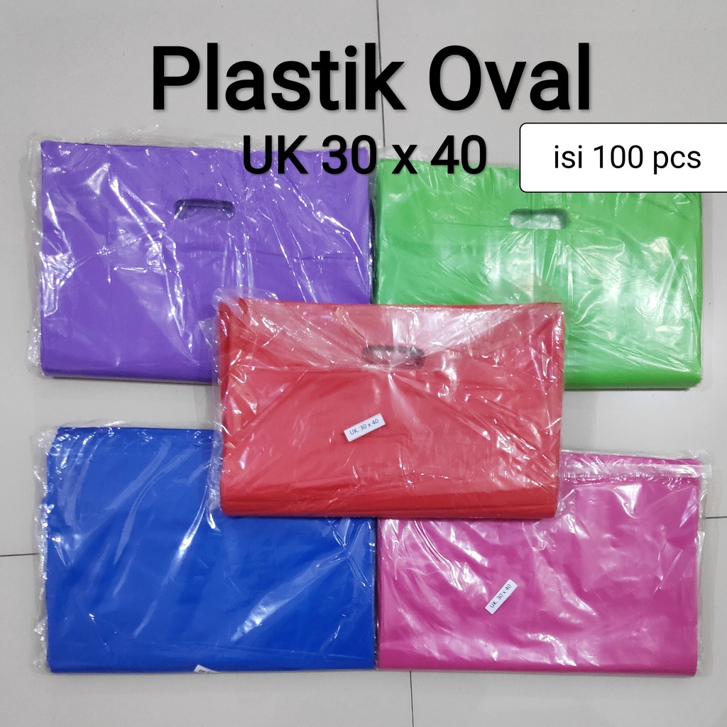 HD oval Polos 35x45, kantong plastik baju, plastik packing baju