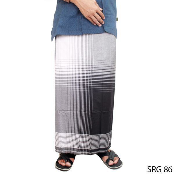 Sarung Muslim Pria Modern Motif Hitam Putih (COMB)