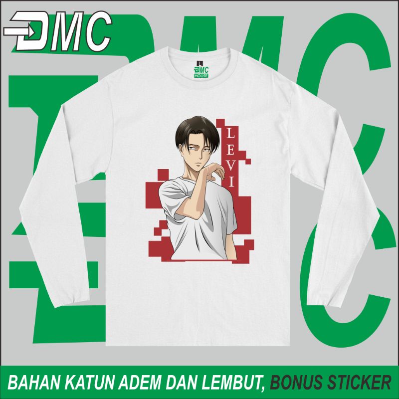 Kaos Baju Anime Levi Ackerman Attack On Titan Lengan Panjang