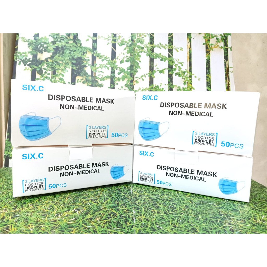 Masker 3 ply 50 pcs DISPOSABLE FACE MASK Mirip Sensi