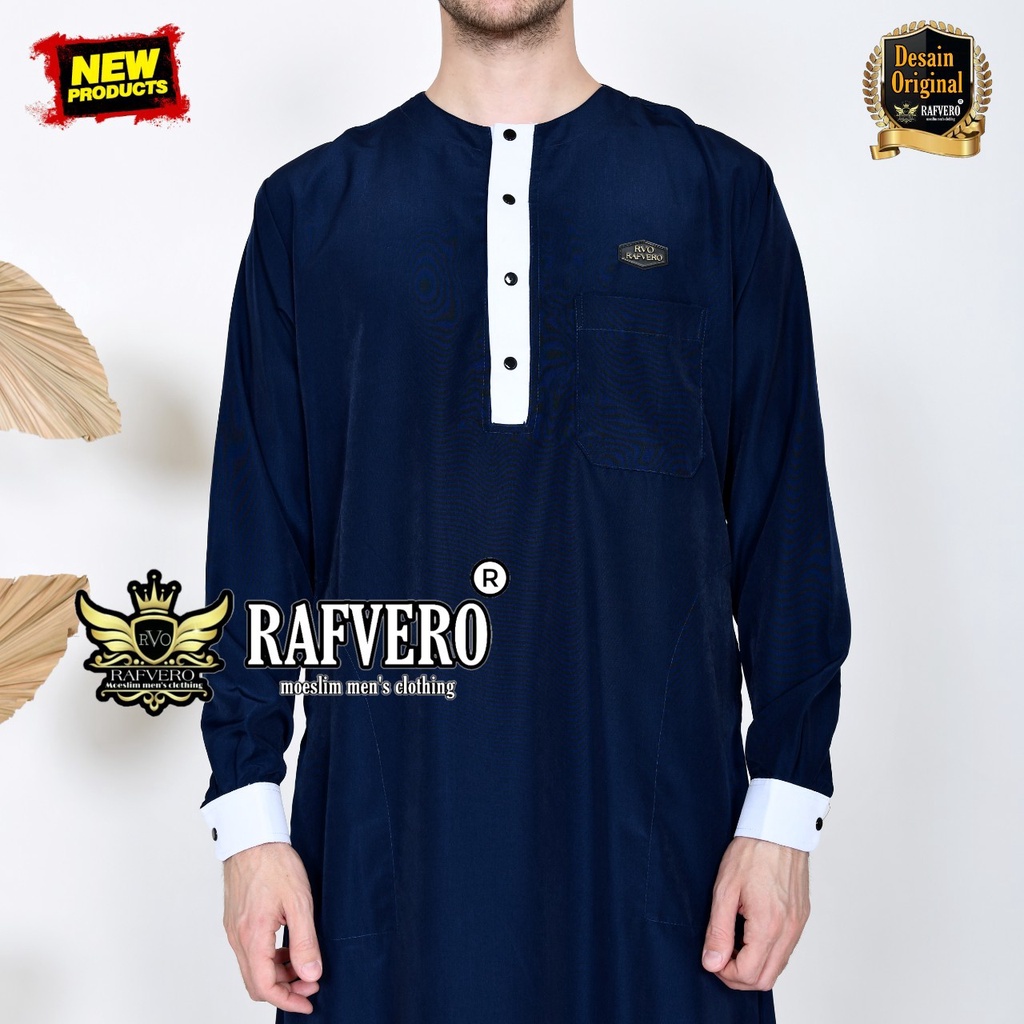 Gamis Muslim Pria Jubah Dewasa Original Rafvero Al Mannaf