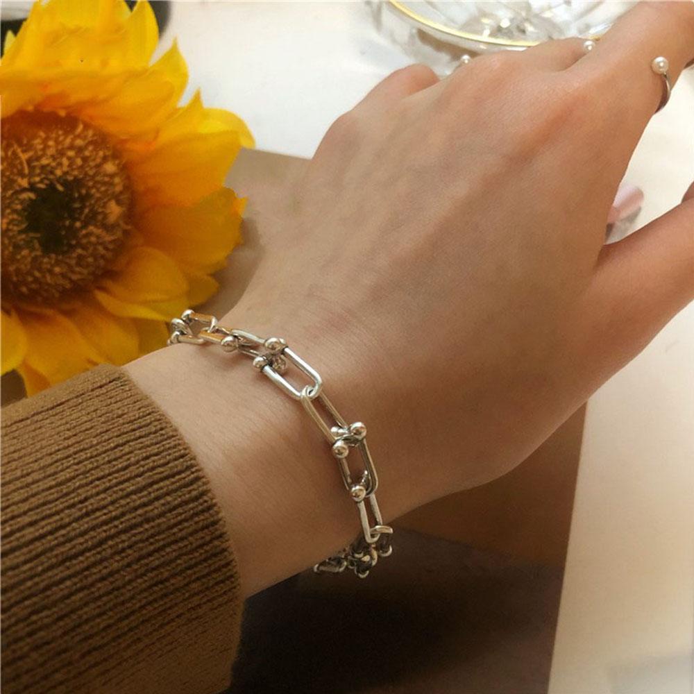 Mxbeauty Gelang Rantai Vintage Baru Wanita Hiphop Punk Perhiasan Pasangan