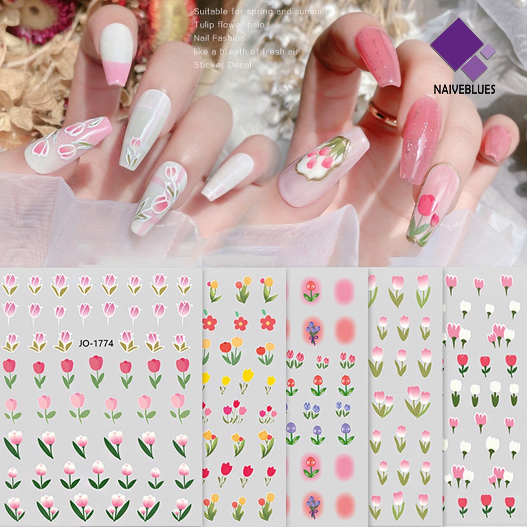 Naiveblue &gt; Stiker Kuku DIY Ringan Untuk Nail Art