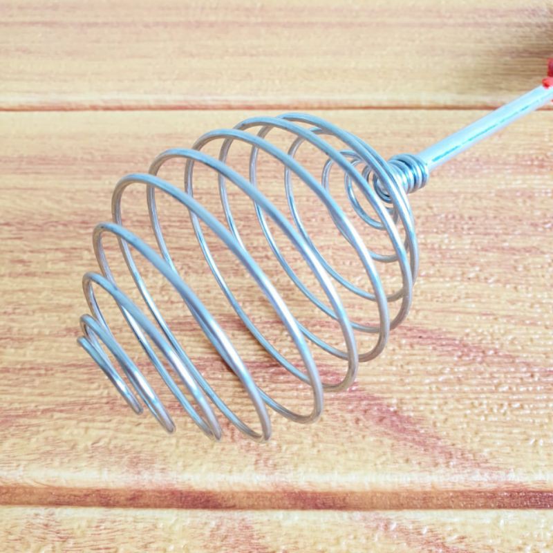 Kocokan Telur Spiral Gagang Merah / Kocokan Spiral / Kocokan Murah / Pengocok Telur
