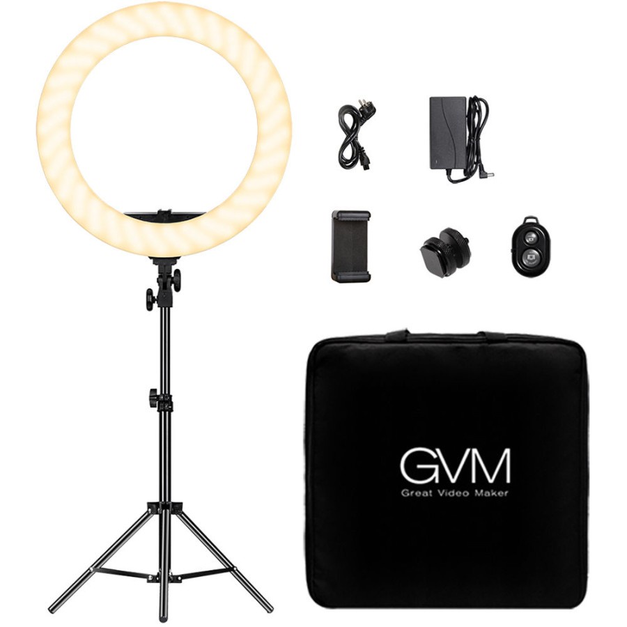 GVM HD-18S 18 Inch Studio Ring Light 55W 3200-5600K Bi-Color