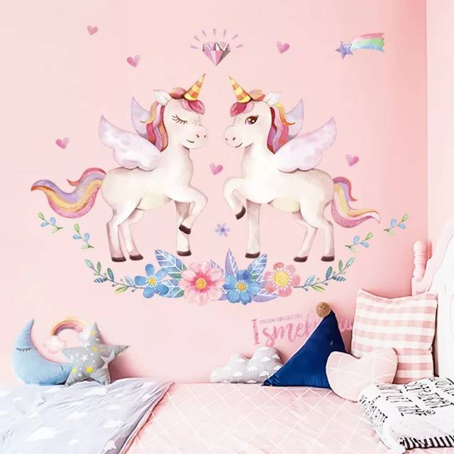 20+ Inspirasi Stiker Dinding Kamar Gambar Unicorn