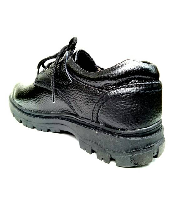 MANDIENS Sepatu Safety Pria Sepatu Pria Safety Kulit Jeruk Sepatu Safety Kulit Jeruk Sepatu Safety Untuk Sekolah SMK Sepatu Sekolah STM Kesat Tidak Licin Cocok Untuk Pegawai SPBU Safety Shoes Kulit Asli Ujung Besi Steel Toe Shoes KR.2