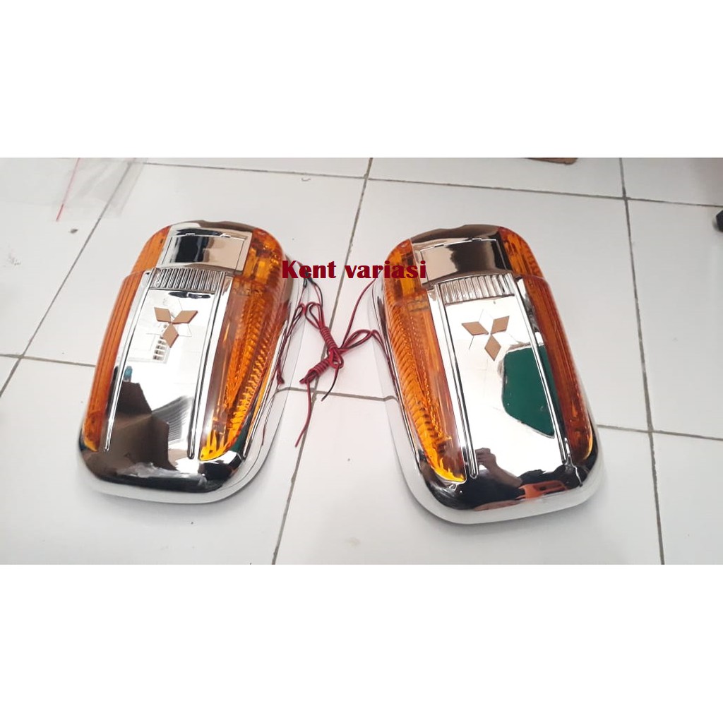 Cover Spion Mitsubishi Canter + Lampu LED Amber