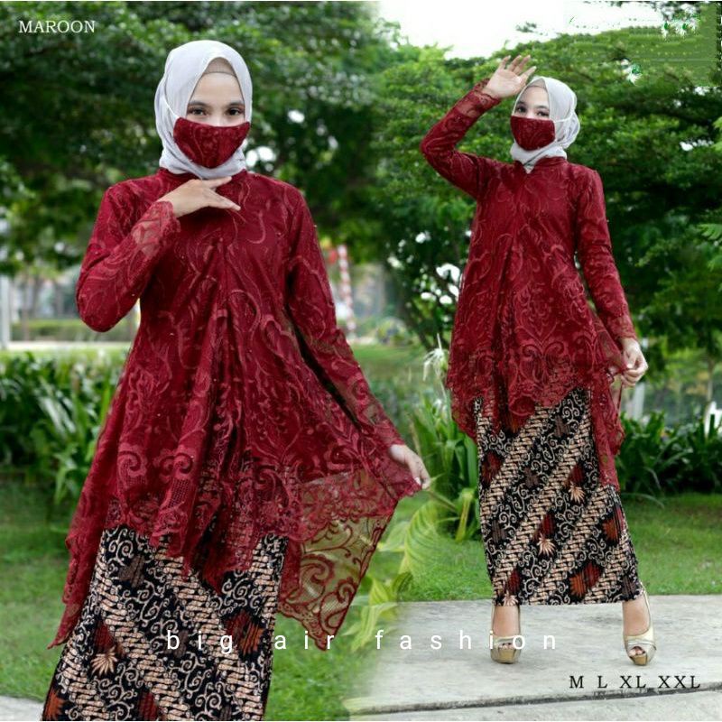 TERLARISS &gt;&gt; SETELAN TUNIK JUBRAI KEBAYA MODERN - SETELAN TUNIK TILLE WISUDA - KEBAYA PESTA-KEBAYA WISUDA-BY BA