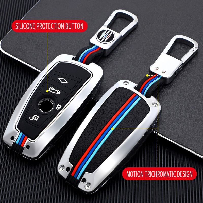 Car Key Case Cover Keychain For Bmw E81 E87 E46 E90 F30 G20 E39 E60 F10 E83 X4 I3 M3 M4 1 3 5 Series Remote Key Holder Metal