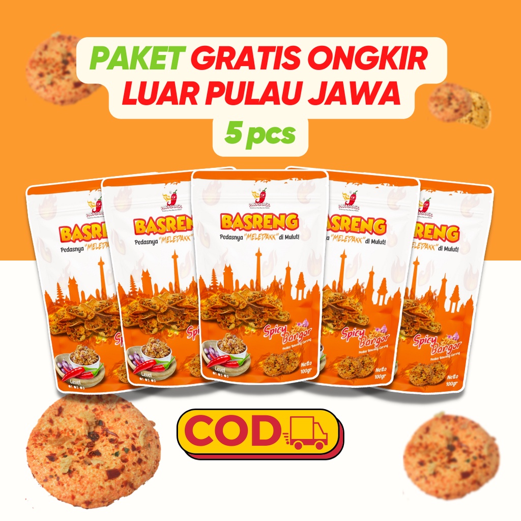 

BASRENG PARASNACK - BUNDLING 5 PCS BASRENG SPICY BANGOR PEDAS BAWANG GORENG