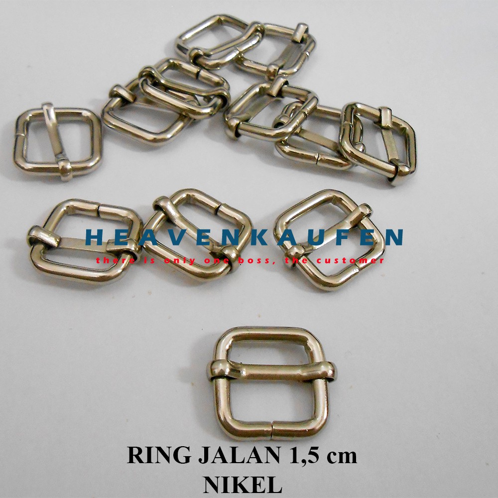 Ring Jalan 1,5 cm Nikel Silver Tebal 3,5 mm Premium Quality