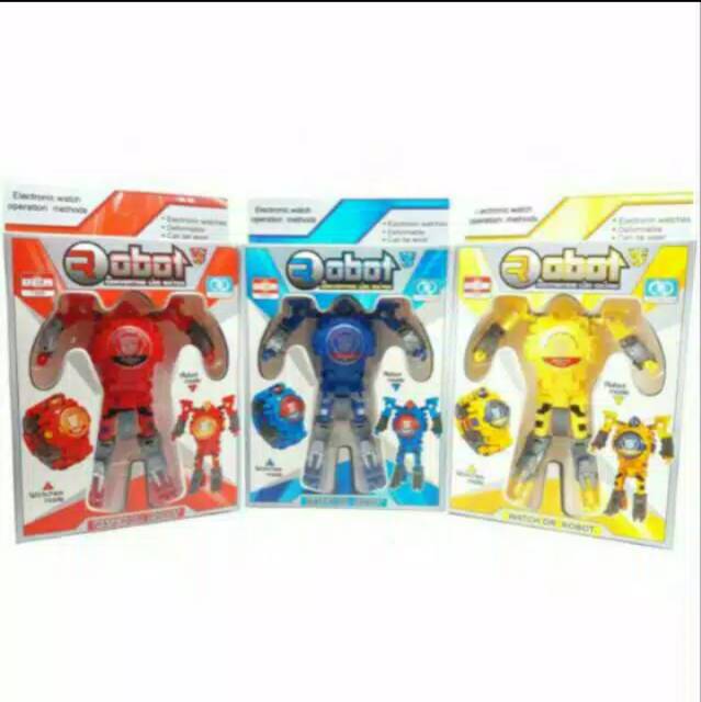 Jam Tangan Anak-Anak Unisex Mode Robot 3 Warna