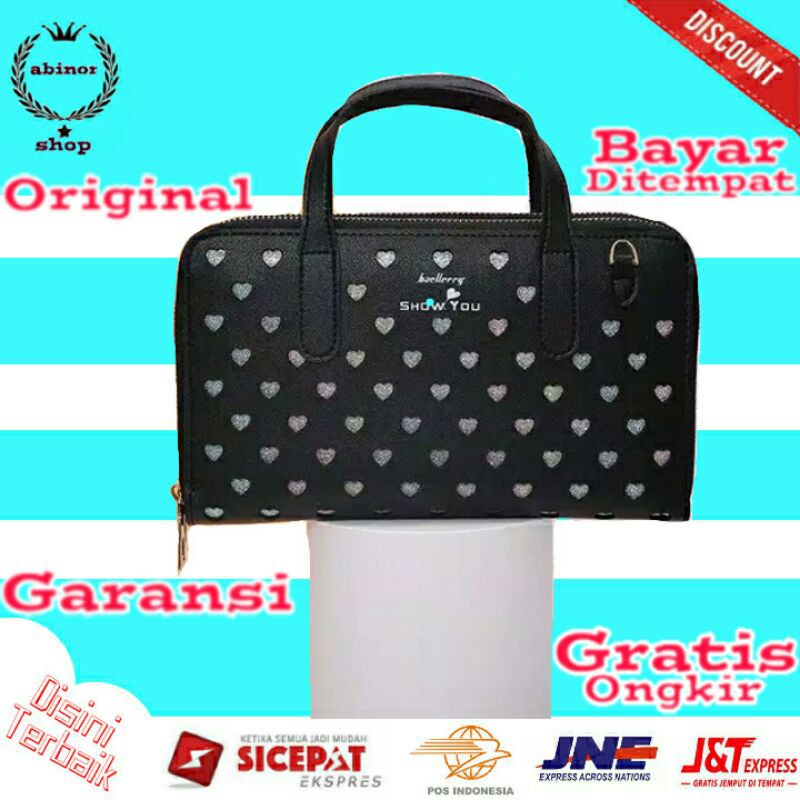 Tas Selempang sling bag handbag Wanita cewek cewe perempuan ORIGINAL Pesta IMPORT KULIT Besar JA 166