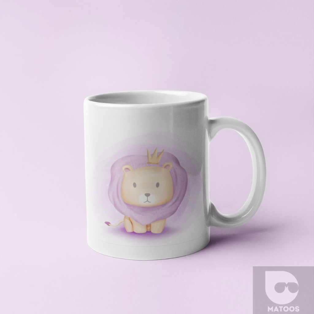 Mug Karakter Baby Shower Singa Mahkota