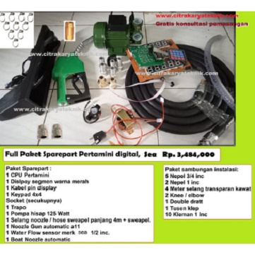 Paket Lengkap Sparepart Pom Mini Alat Untuk Merakit Pom Mini