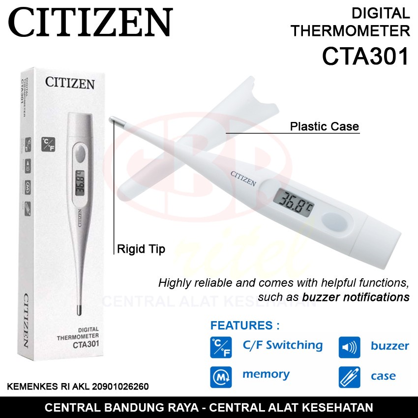Jual CITIZEN Digital Thermometer CTA301 Termometer Digital Rigid Tip