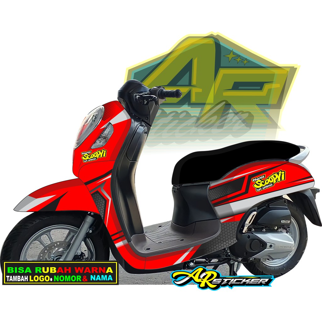 Decal scoopy 2021 / STIKER SCOOPY 2021 /  Decal Scoopy full body Full Blok Decal Scopy Dekal New Fi 