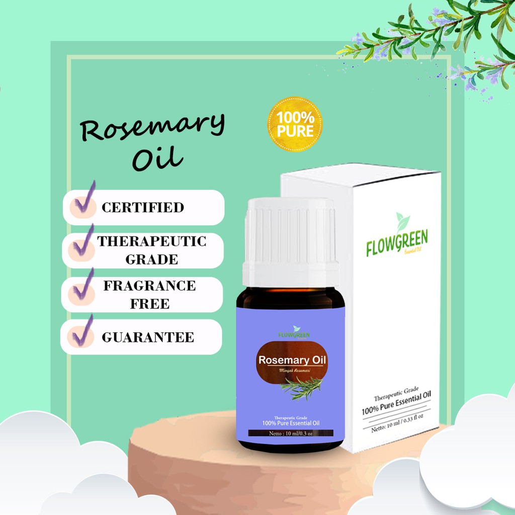 FLOWGREEN ROSEMARY ESSENTIAL OIL AMAN MURNI AROMA TERAPI HUMIDIFIER DIFUSER DIFFUSER