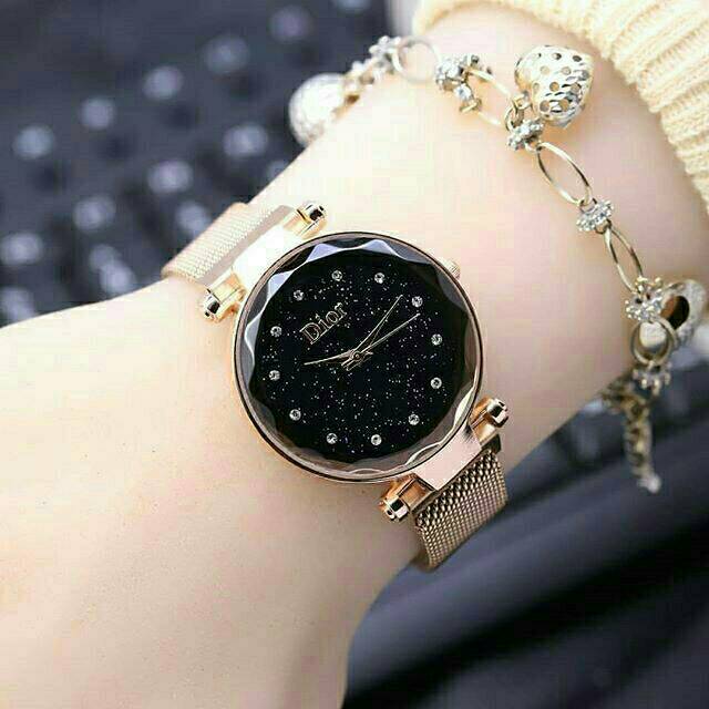 READY STOCK JAM  TANGAN  MURAH WANITA DIOR  RANTAI  PASIR 