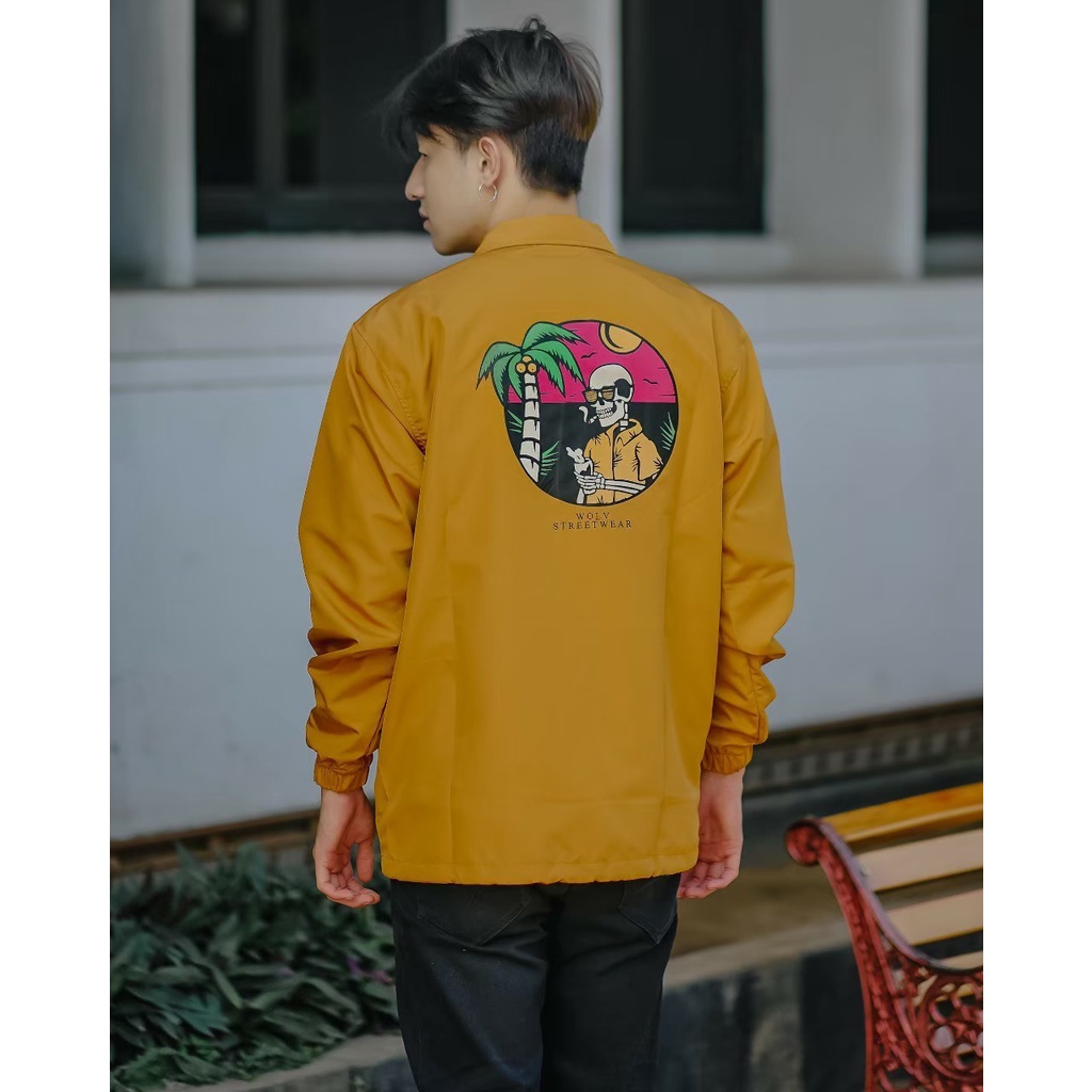 Terlaris ! Jaket parasut pria Coach Original Gaya Jepang Terbaru / Jaket Pria Parasut Coach Wolf Bisa COD