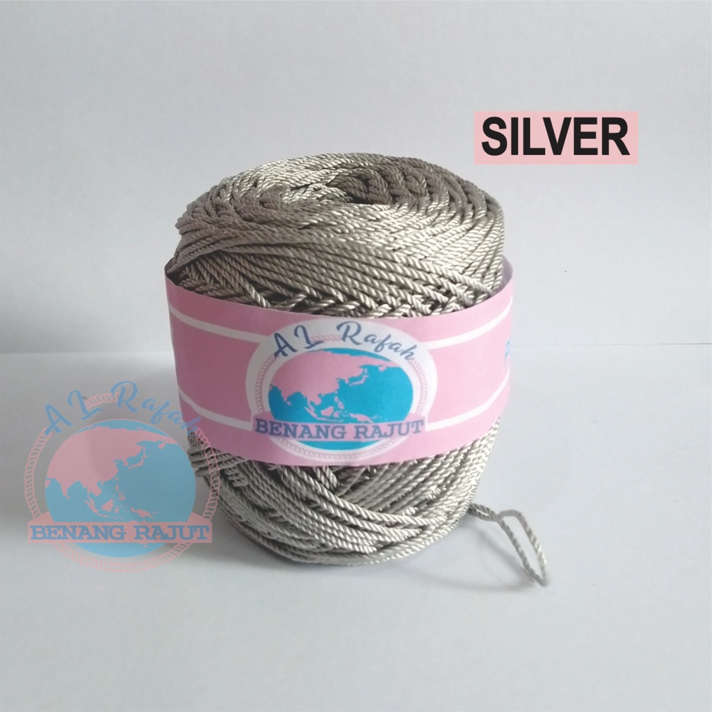 BENANG RAJUT SILVER POLY KILAP