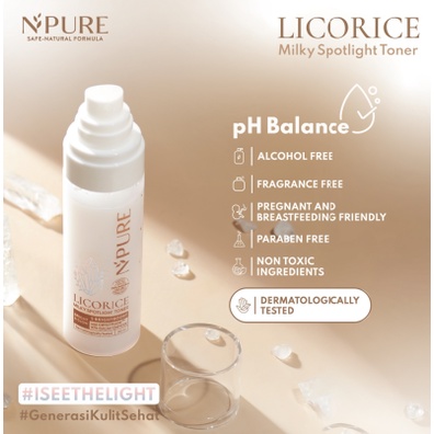 ✨ AKU MURAH ✨ NPURE LICORICE Milky Spotlight Toner 80ml / Toner Wajah